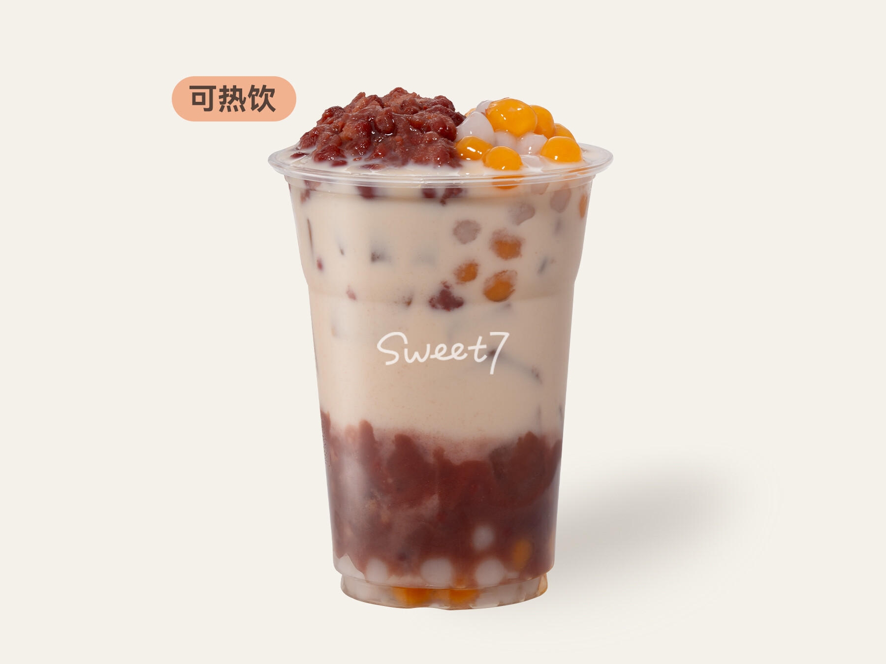 流沙红豆牛乳茶